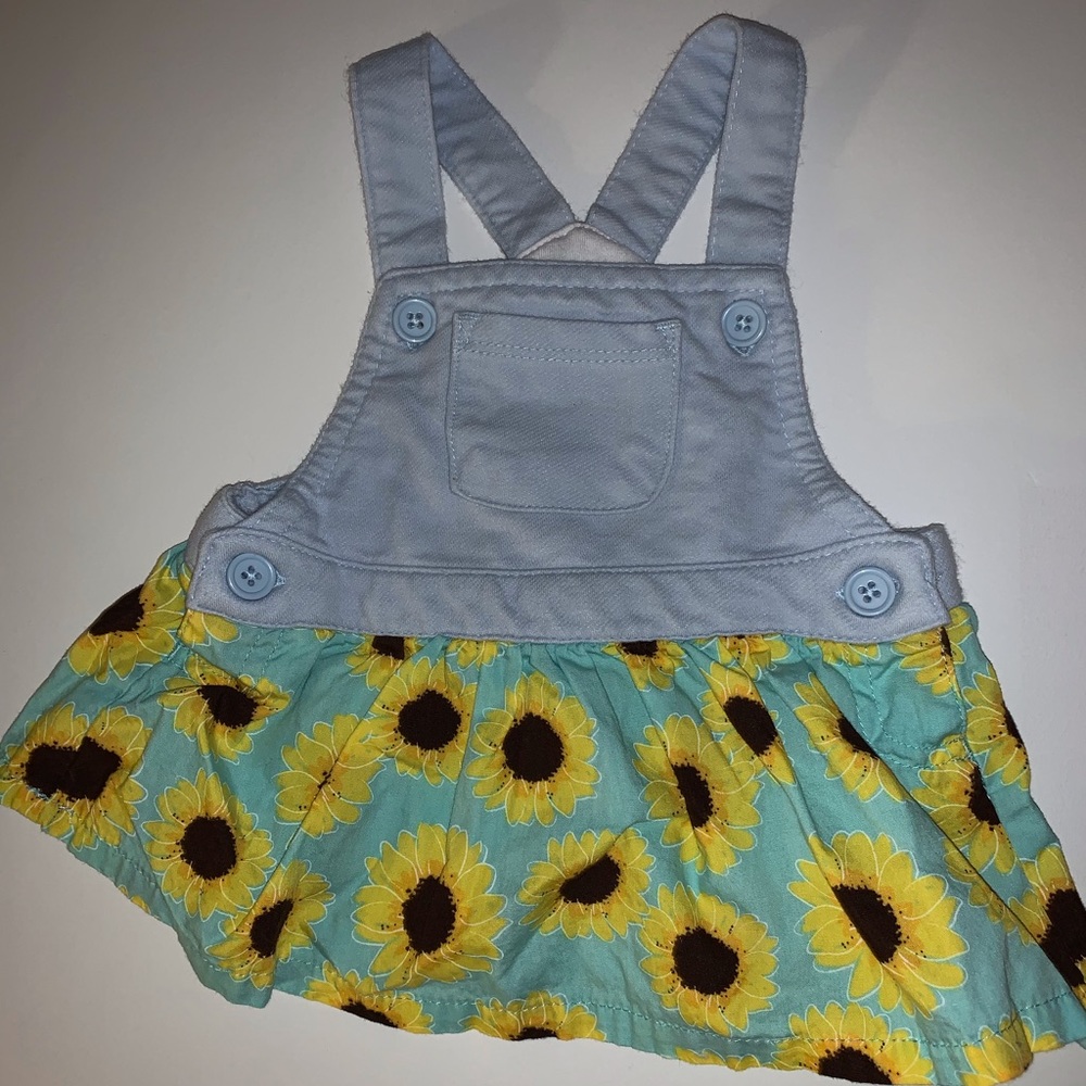 Baby girl Sunflower Overall dress